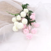 5 Heads Chrysanthemum Pompom Spray 50cmH